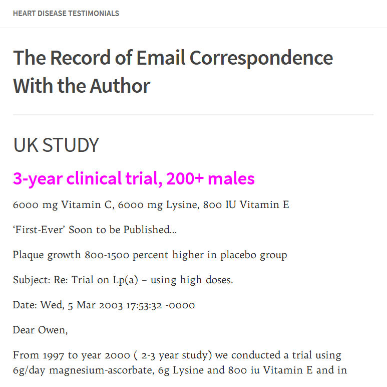 Heart Disease Testimonials